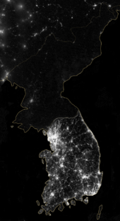 North Korea at night